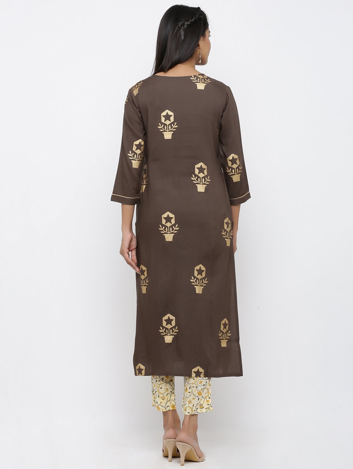 Women's Rayon Printed Straight Kurta