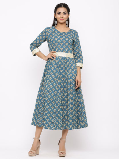 Women's Cotton Printed Anarkali Kurta