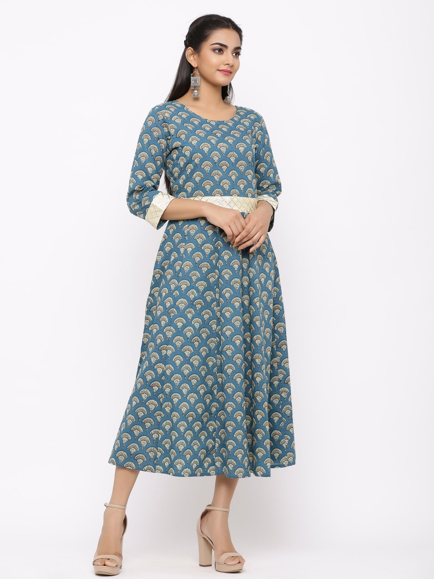 Women's Cotton Printed Anarkali Kurta