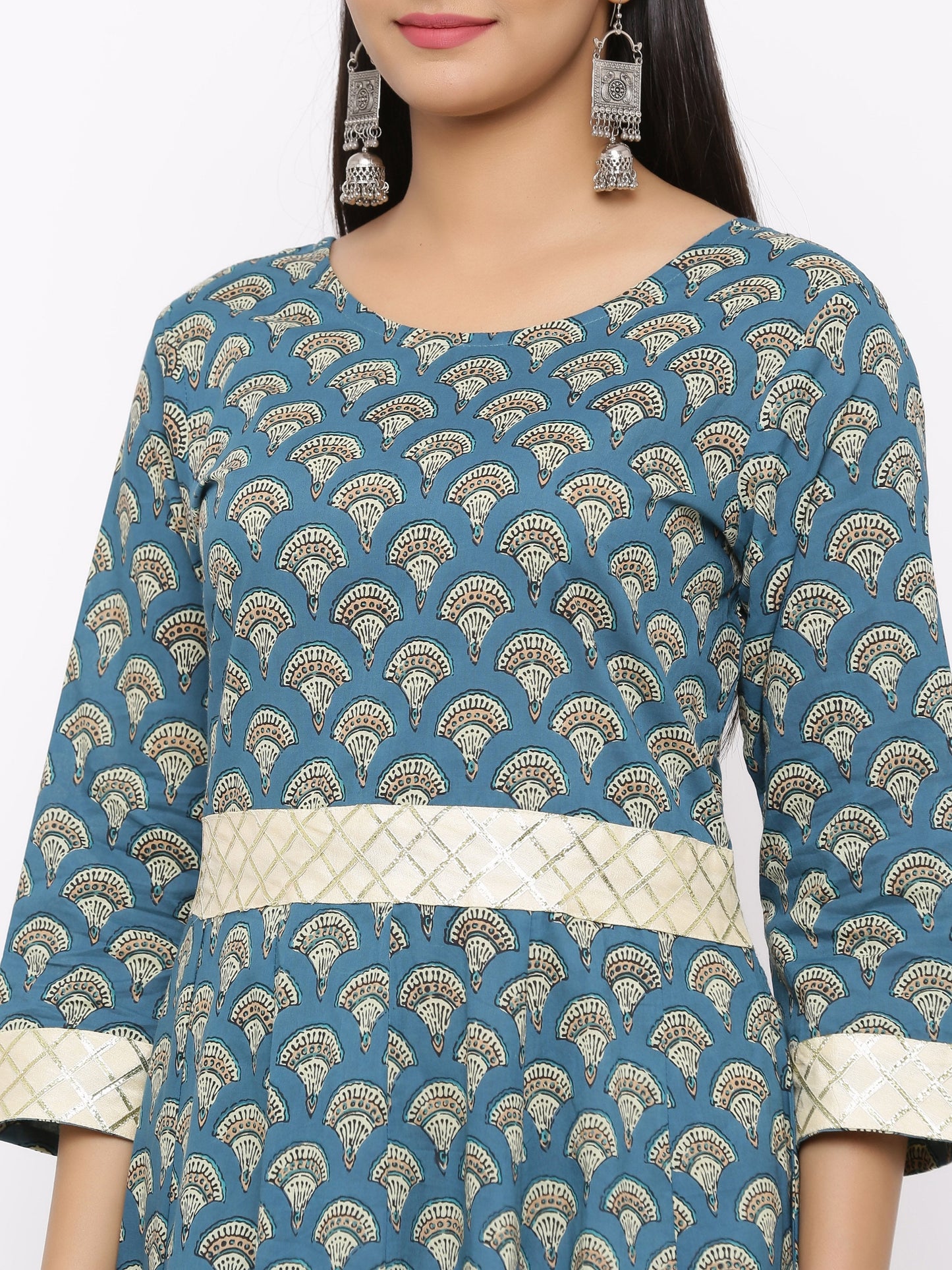 Women's Cotton Printed Anarkali Kurta