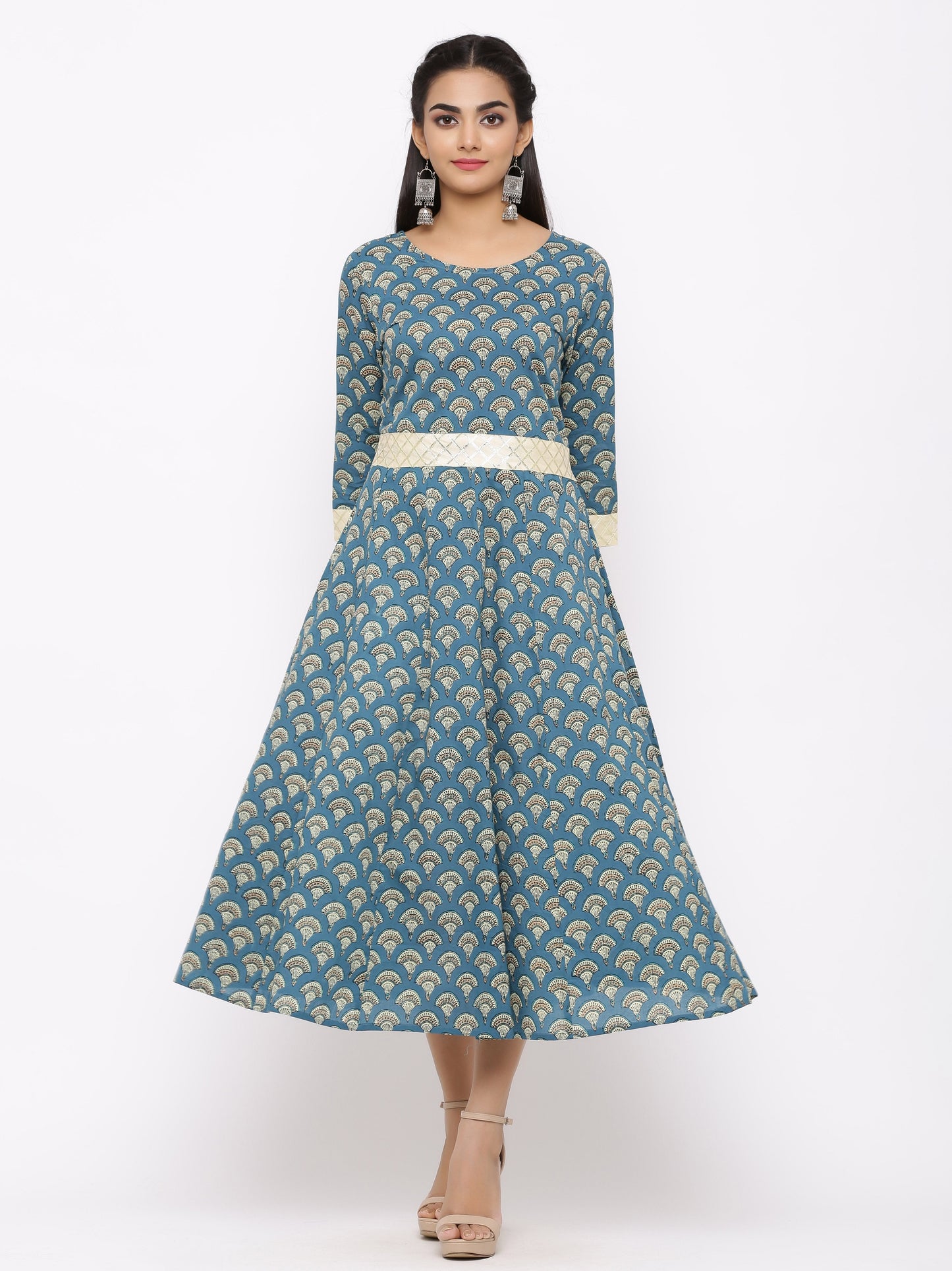 Women's Cotton Printed Anarkali Kurta