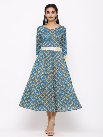 Women's Cotton Printed Anarkali Kurta