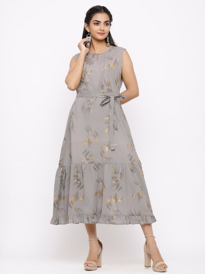 Women's Cotton Floral Printed A-line Kurta