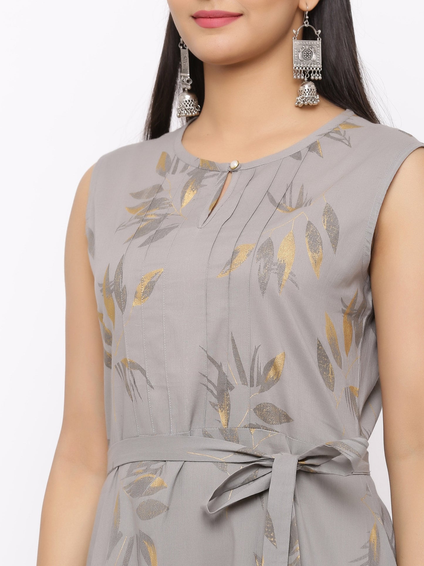 Women's Cotton Floral Printed A-line Kurta