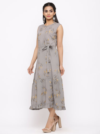 Women's Cotton Floral Printed A-line Kurta