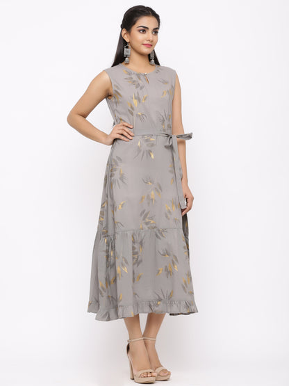 Women's Cotton Floral Printed A-line Kurta