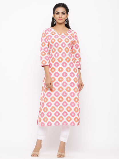 Women's Rayon Printed Tired Kurta