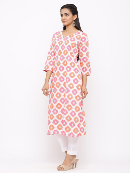 Women's Rayon Printed Tired Kurta