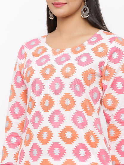Women's Rayon Printed Tired Kurta