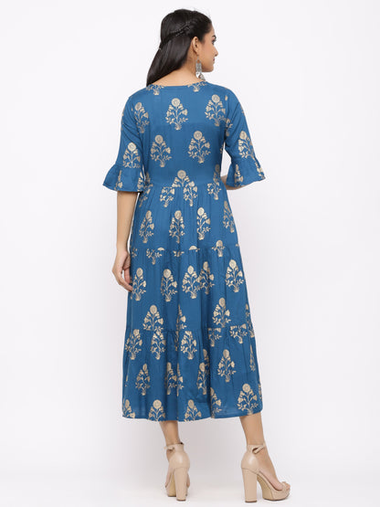 Women's Cotton Printed Anarkali Kurta