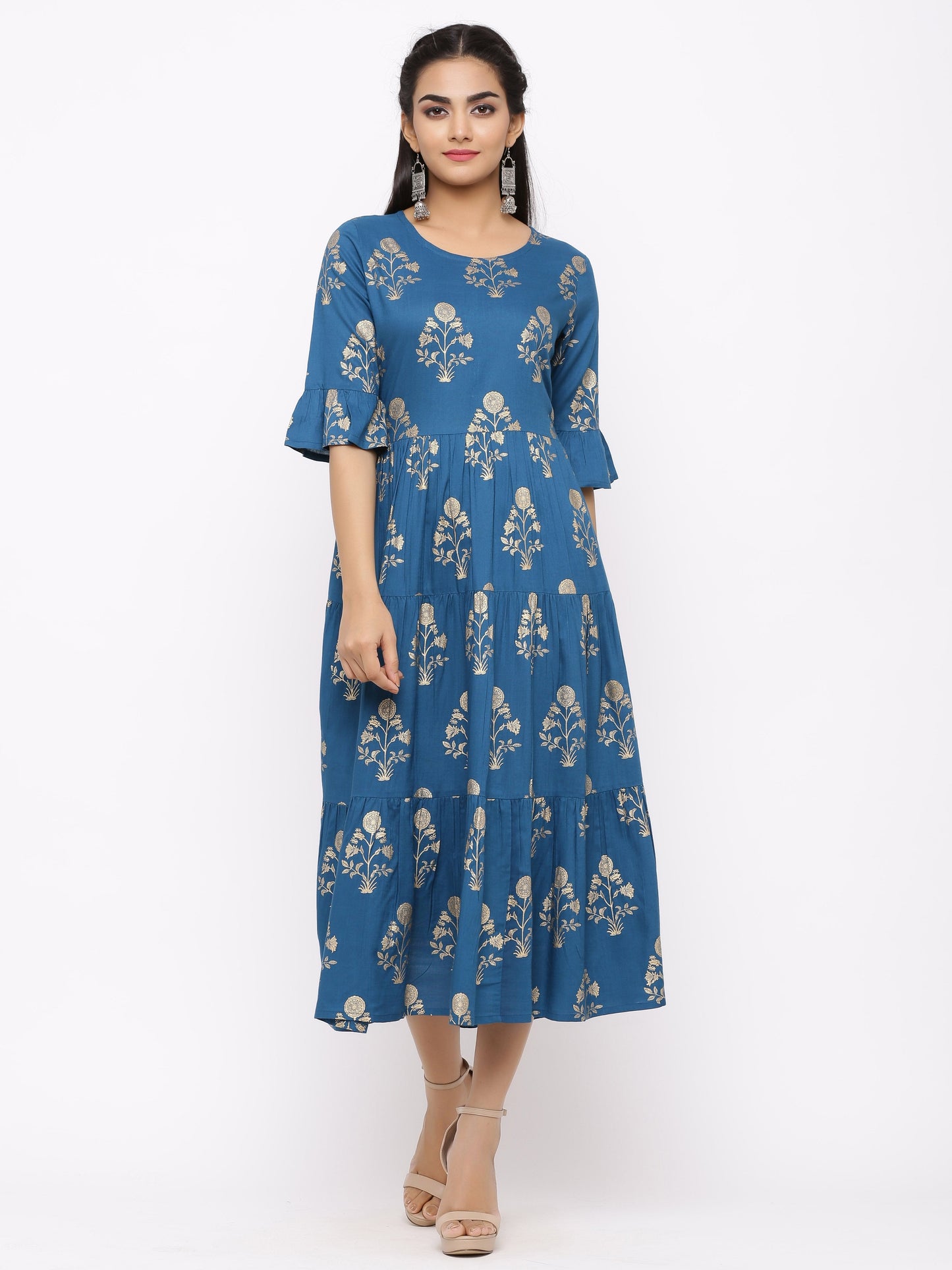 Women's Cotton Printed Anarkali Kurta