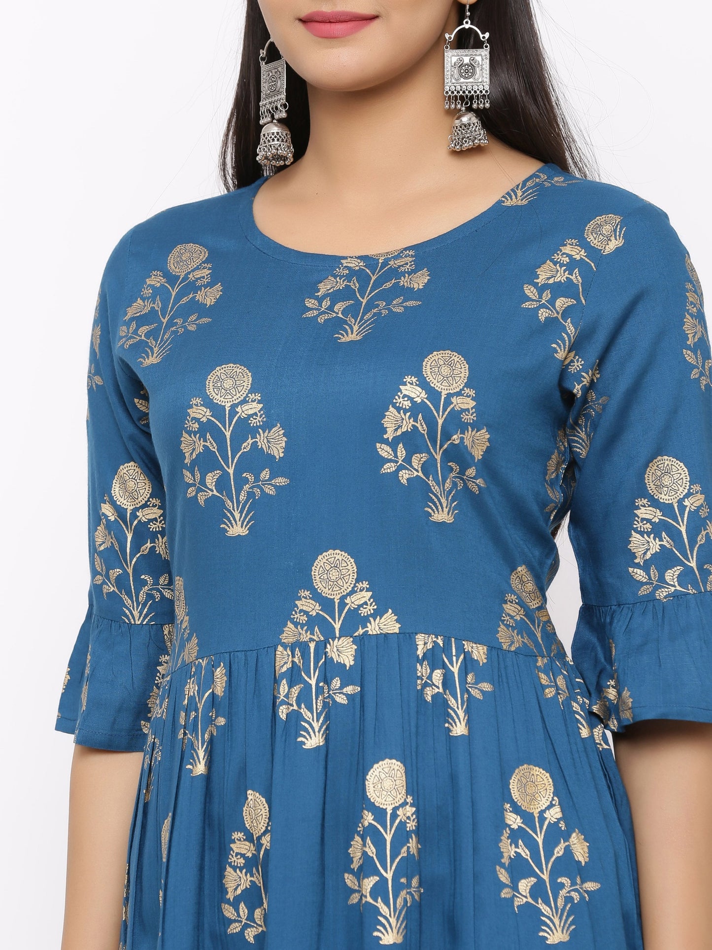 Women's Cotton Printed Anarkali Kurta