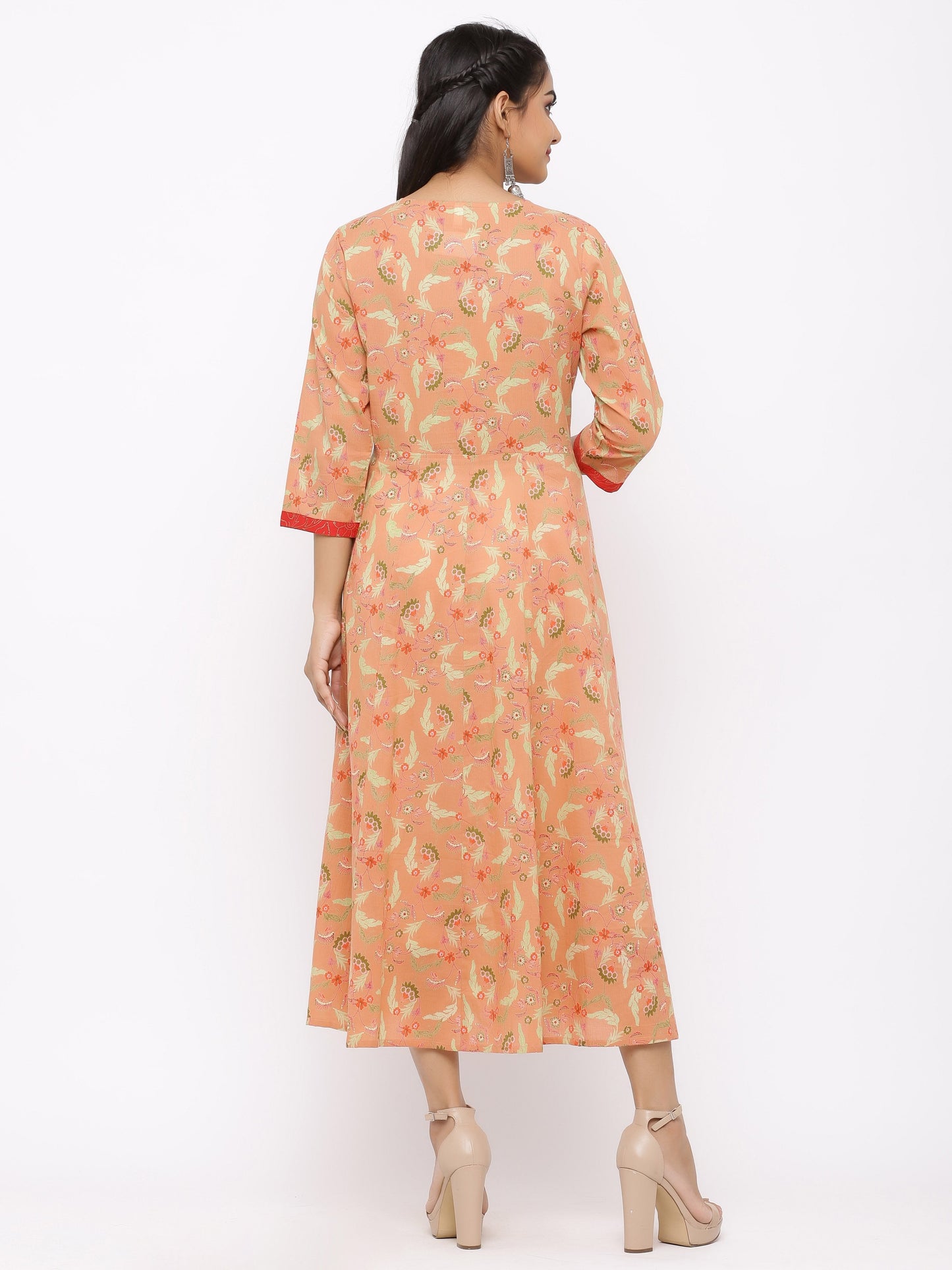 Women's Cotton Printed Tired Kurta