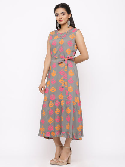 Women's Cotton Printed Anarkali Kurta