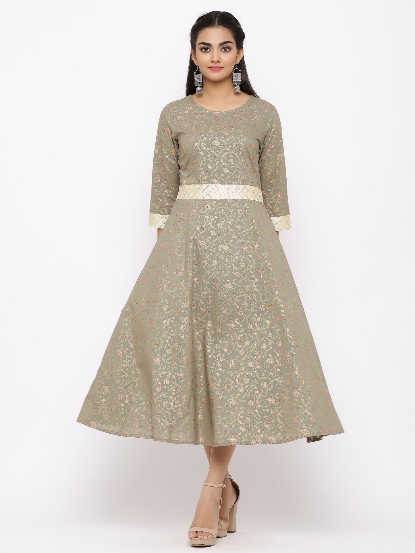 Women's Cotton Printed Anarkali Kurta