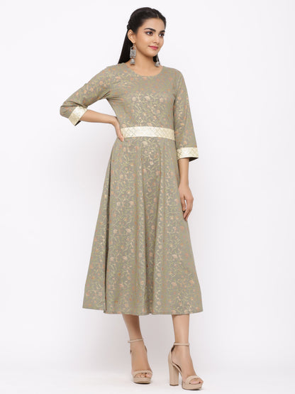 Women's Cotton Printed Anarkali Kurta