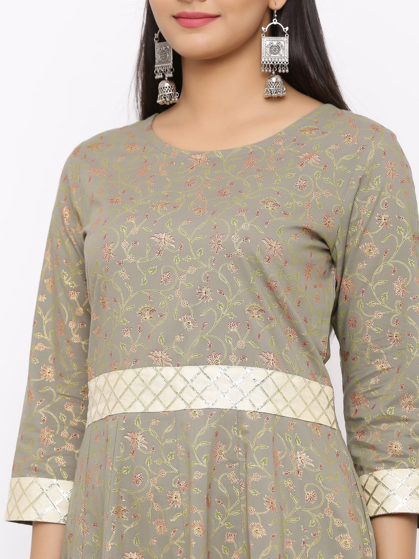 Women's Cotton Printed Anarkali Kurta