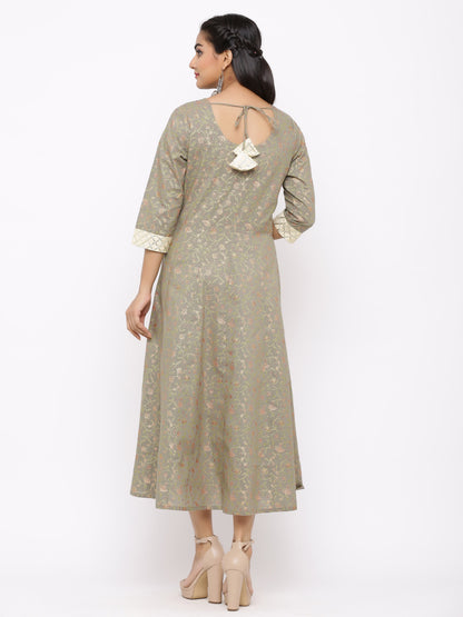 Women's Cotton Printed Anarkali Kurta