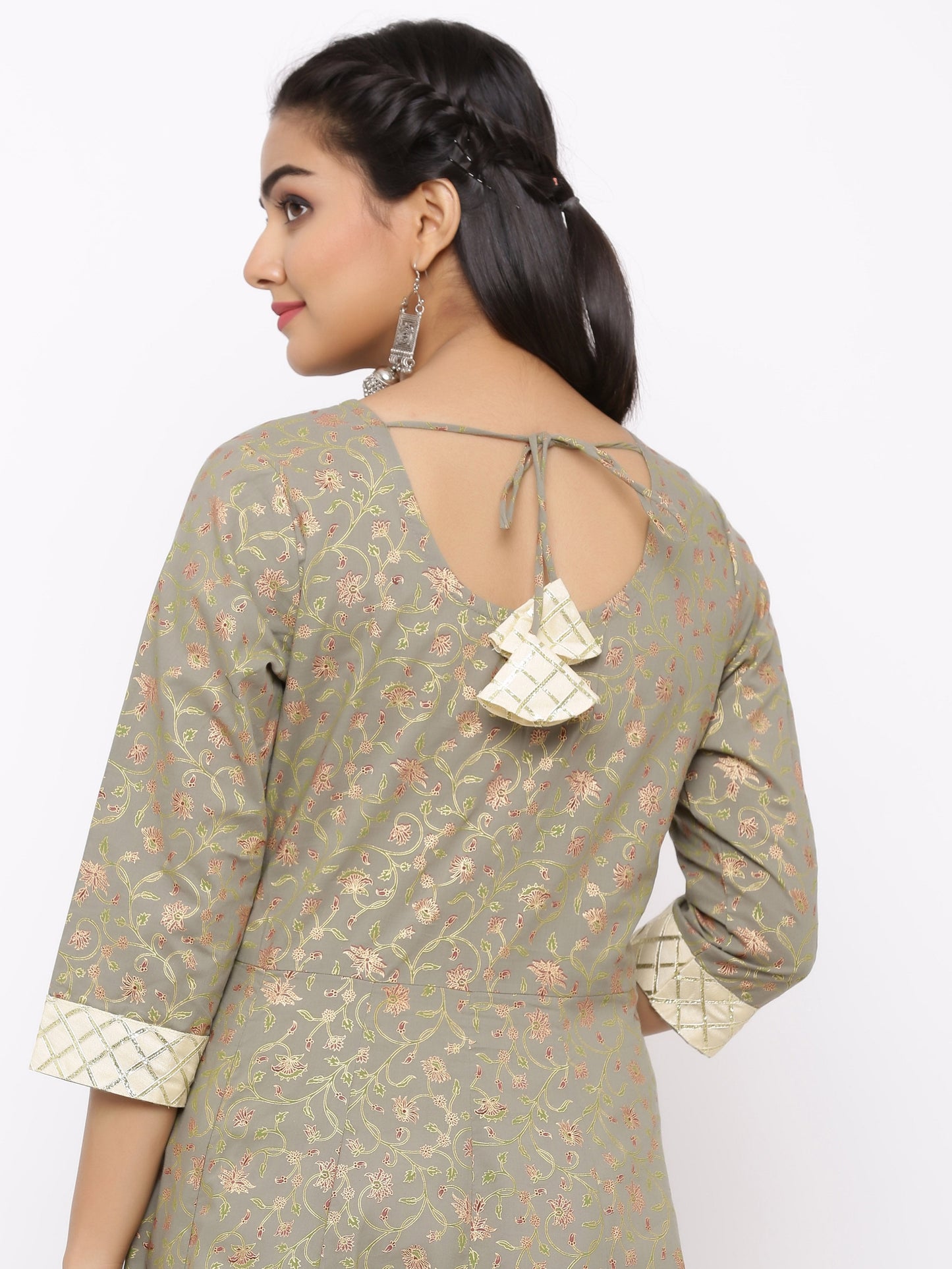 Women's Cotton Printed Anarkali Kurta
