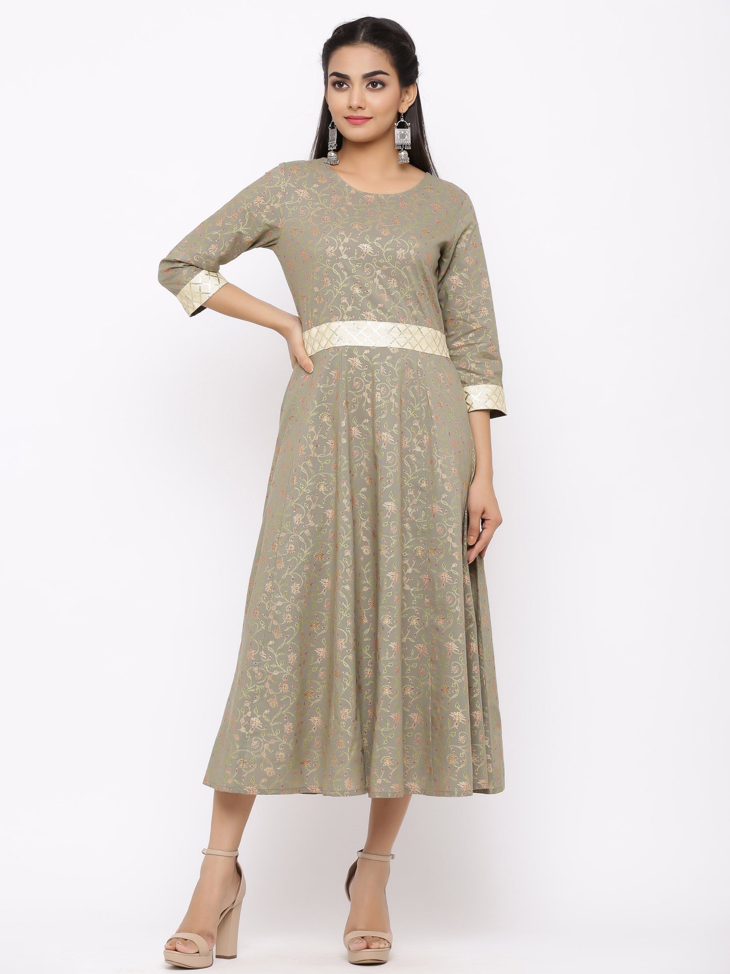 Women's Cotton Printed Anarkali Kurta