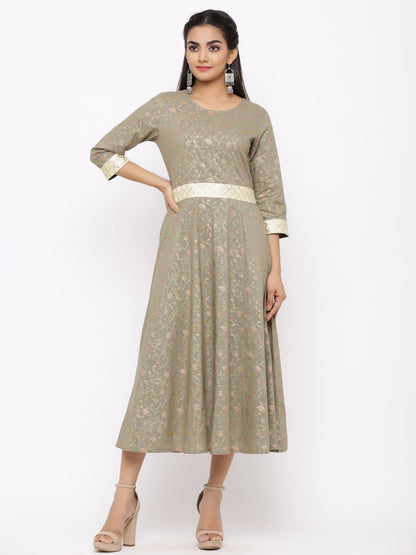 Women's Cotton Printed Anarkali Kurta