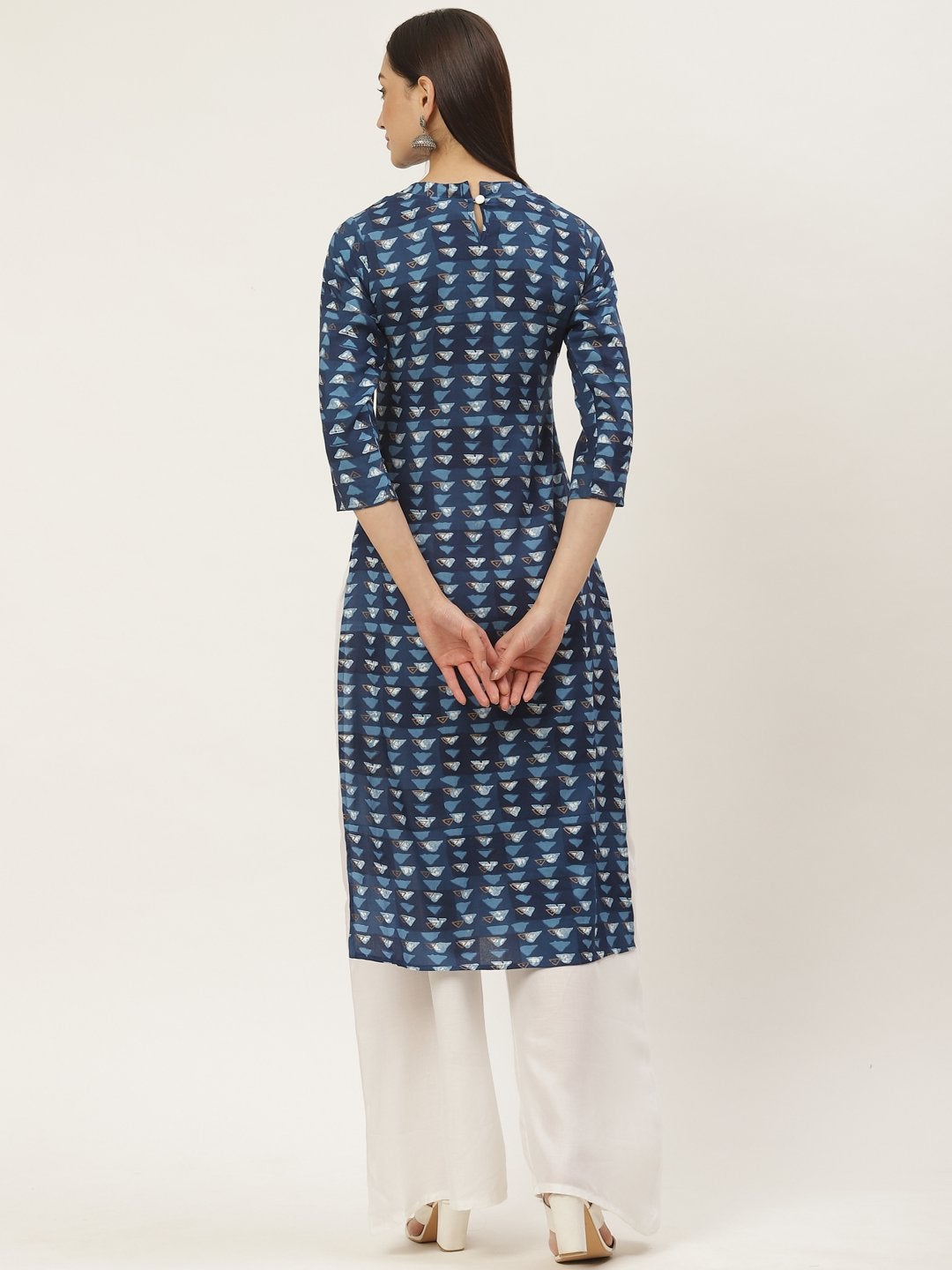 Women's Rayon Gold Printed Straight Kurta