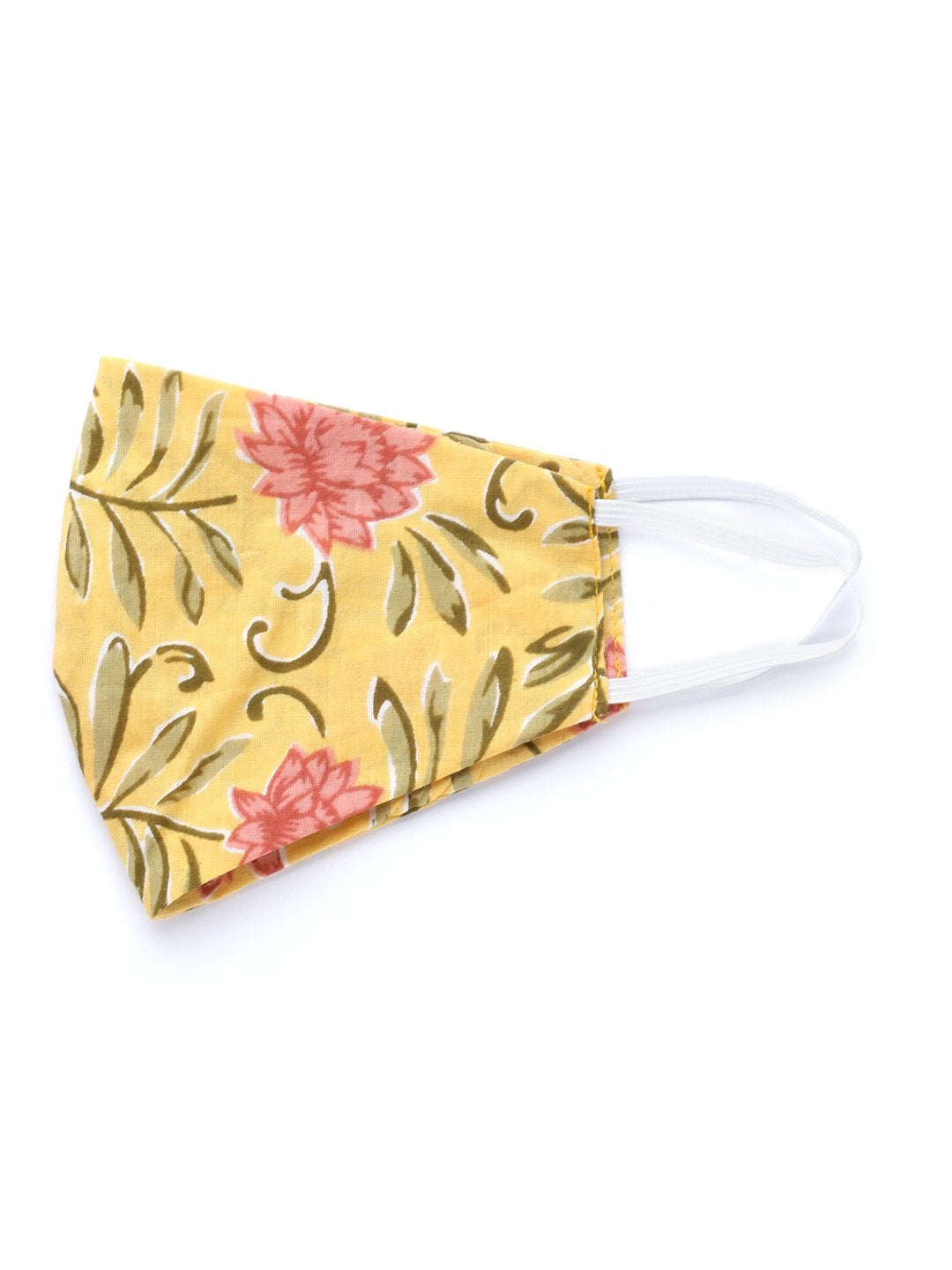 Women's Yellow Printed Kurta With Dupatta & Trouser
