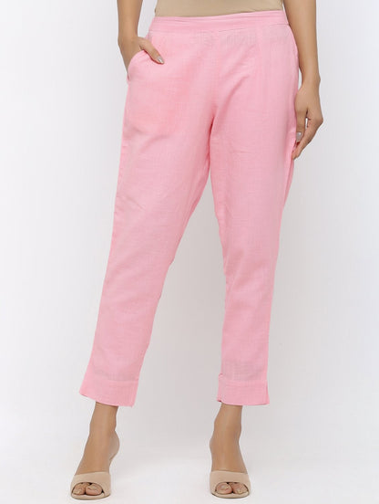 Women's Cotton Printed & Embroidered A-line Kurta Pant Set