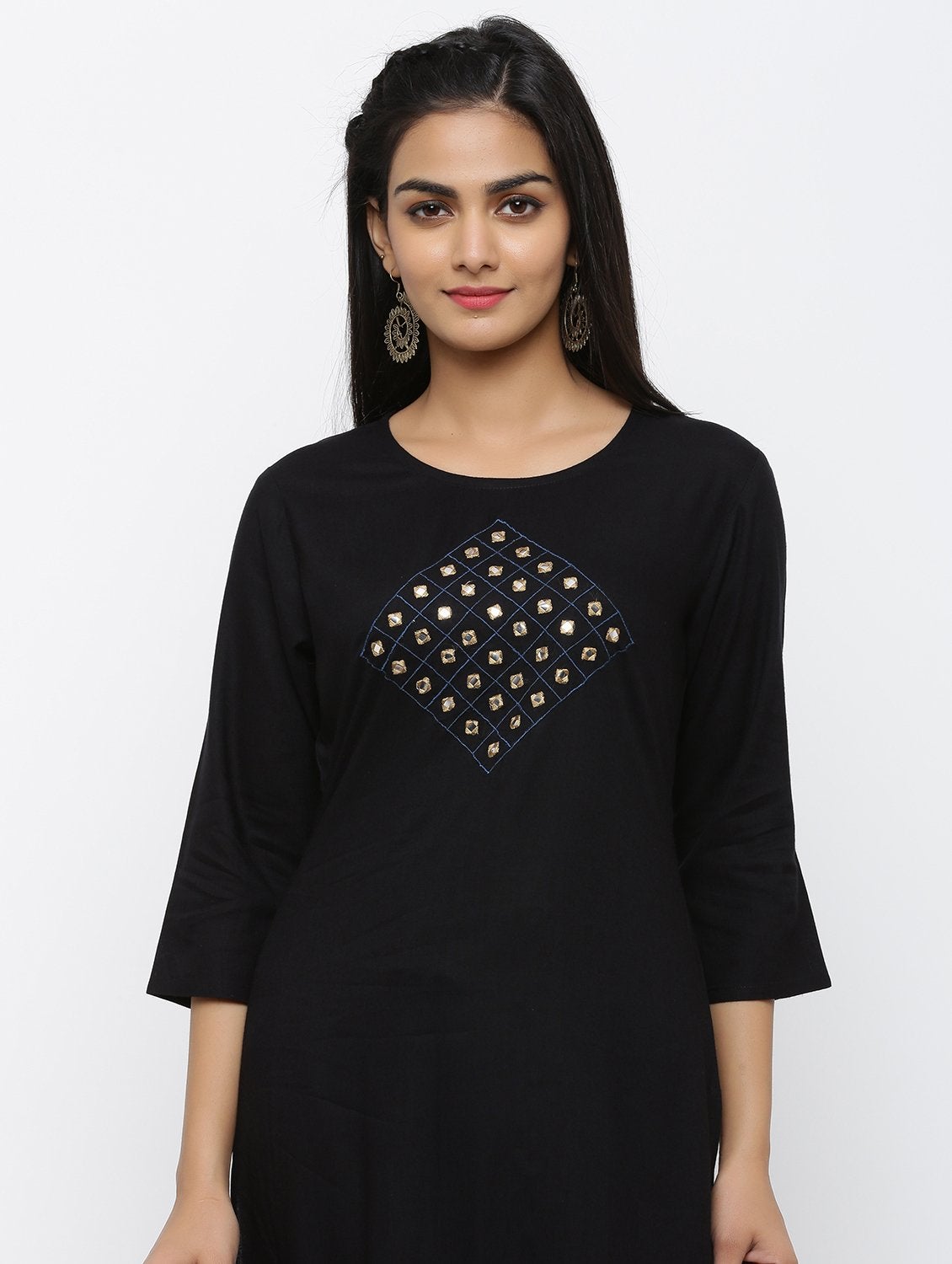 Women's Rayon Embroidery Straight Kurta Palazzo Set