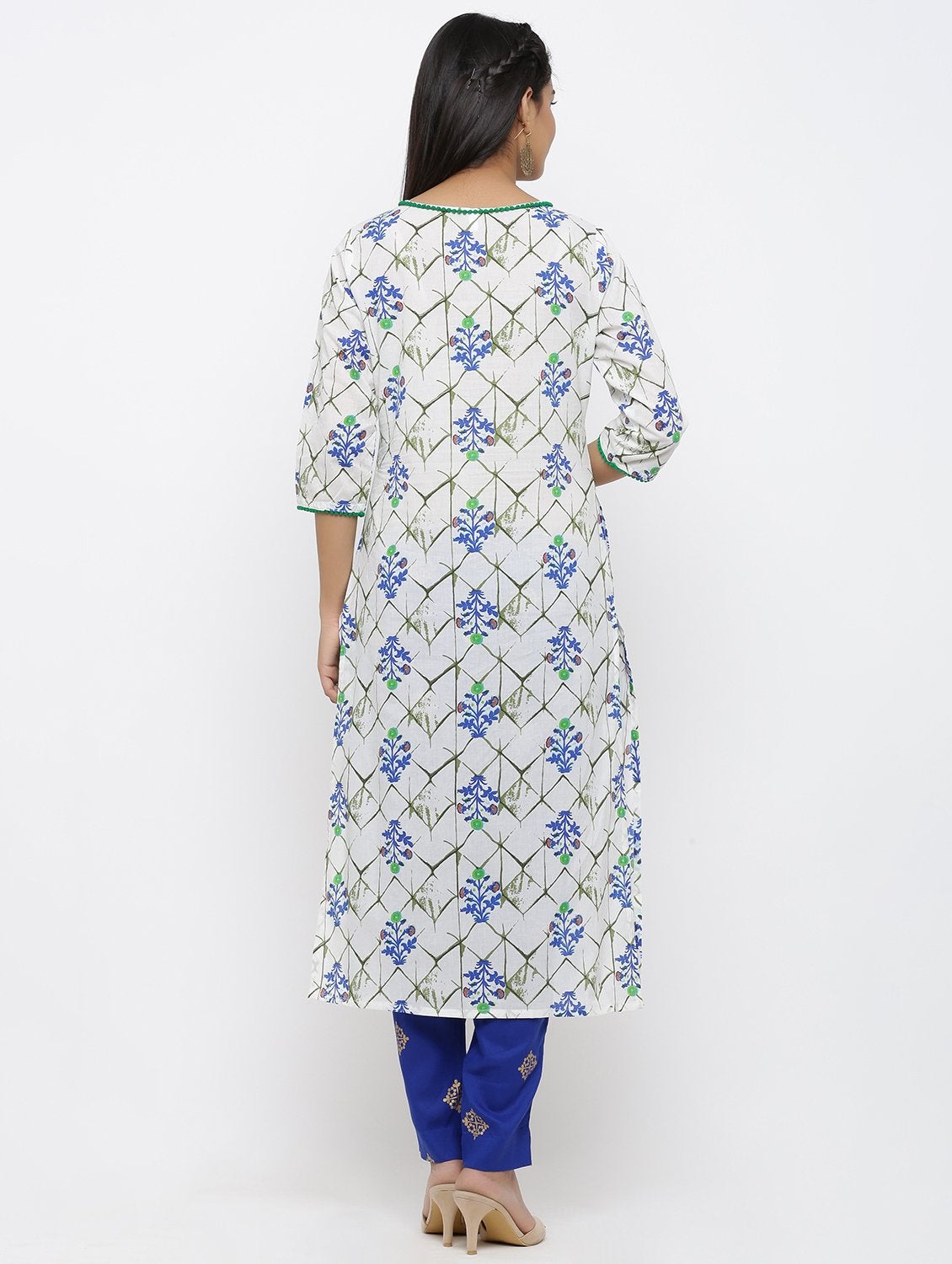 Women's Cotton Printed Straight Kurta Pant Set