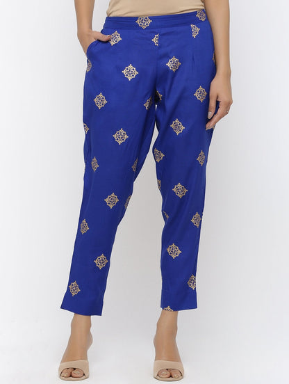 Women's Cotton Printed Straight Kurta Pant Set