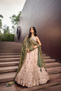 Women's Green Viscos Fabric Sequins Work  Lehenga Choli & Dupatta