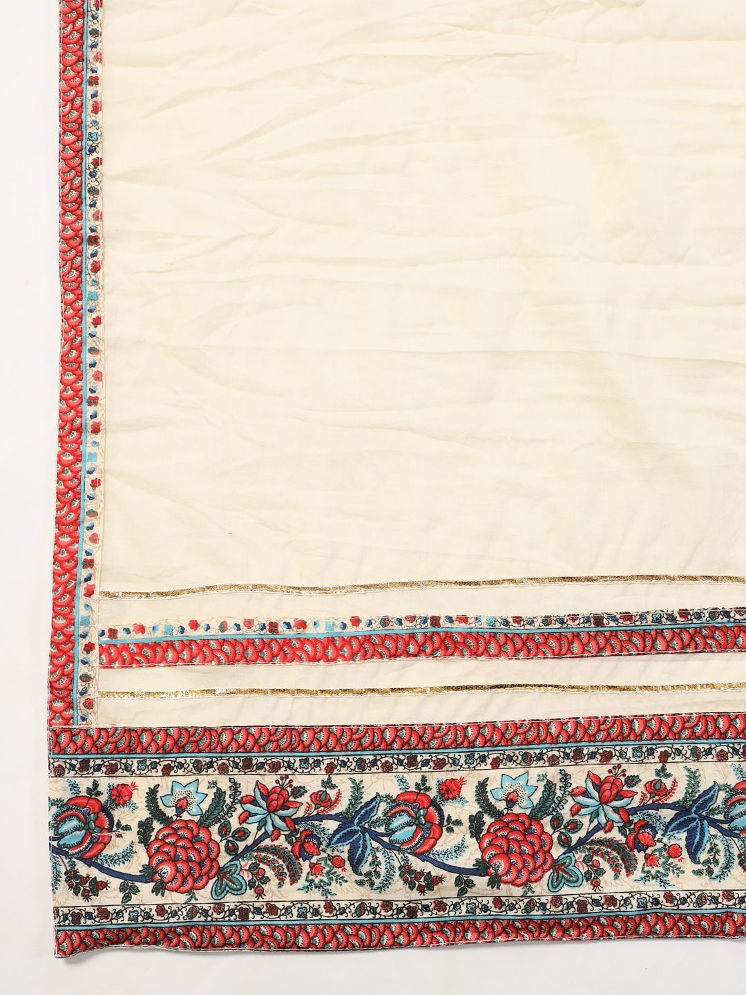 Women's Printed Flared Kurta Pant Dupatta Set
