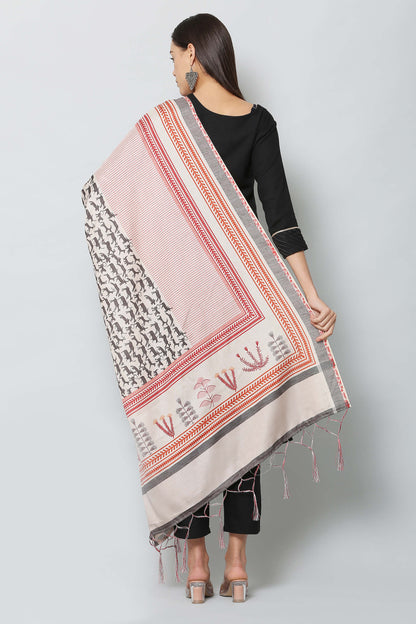 Women's Multicolored Art Silk Digital Printed Dupatta