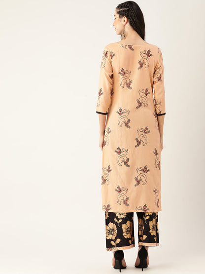 Women's Viscose Rayon Kurta And Palazzo Set