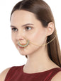 Bridal Pearl Kundan Nose Ring Nath With Chain