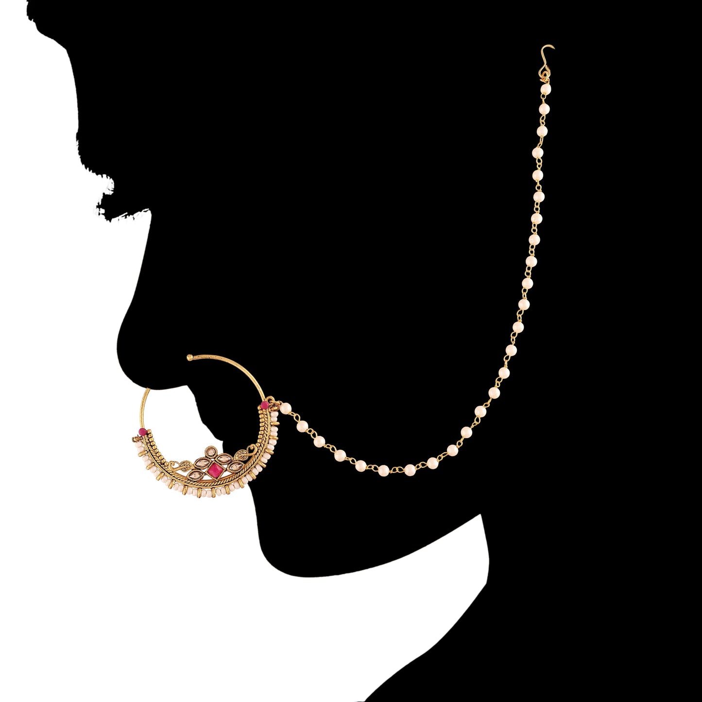 Bridal Nose Ring With Gold Plating