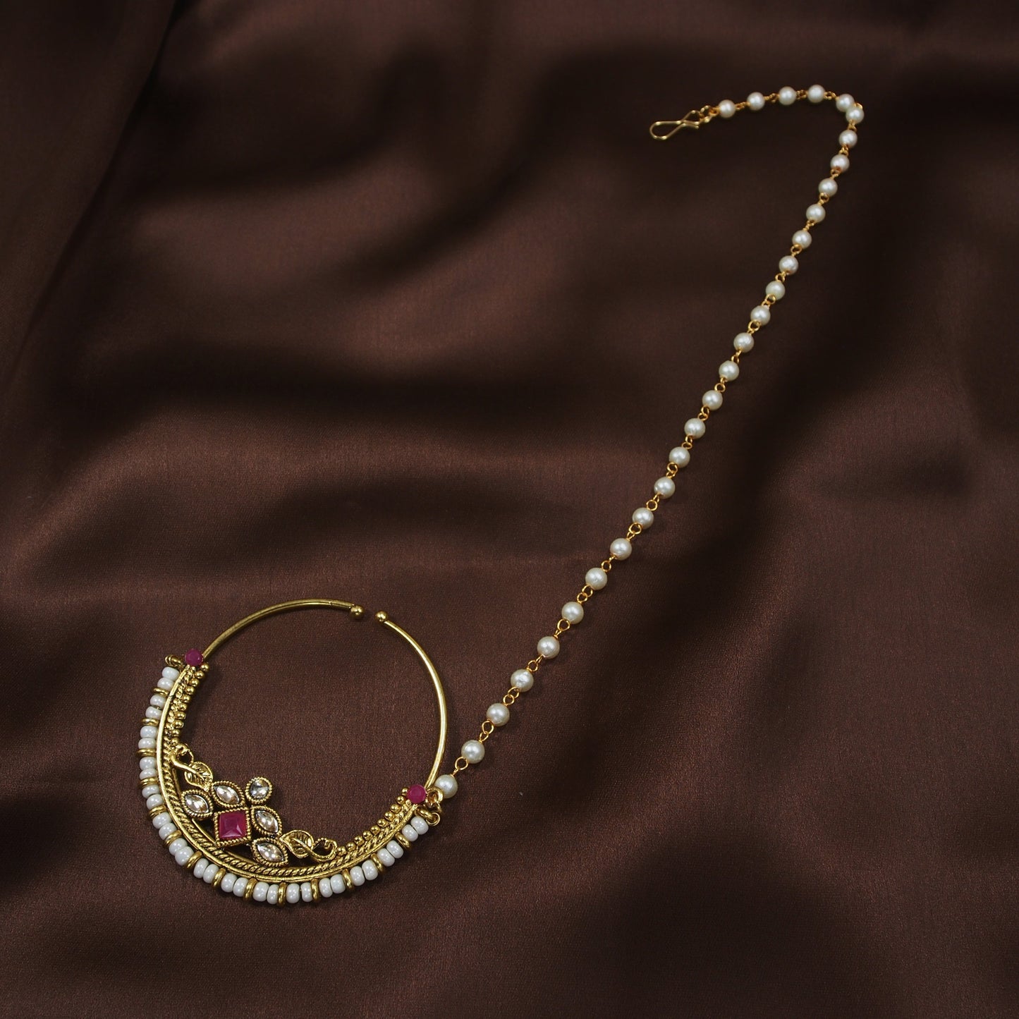 Bridal Nose Ring With Gold Plating