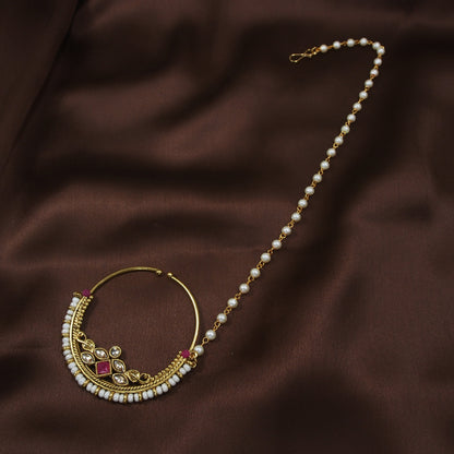 Bridal Nose Ring With Gold Plating
