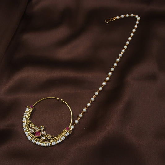 Bridal Nose Ring With Gold Plating