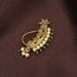 Maharashtrian Nose Pin Gold Finish With Pearls