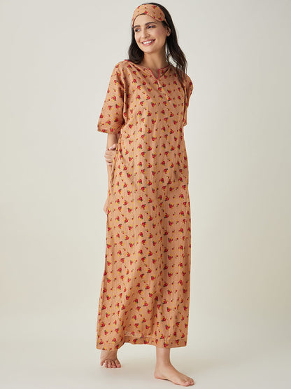 Women's Brown Rosewood Dreams Nightdress