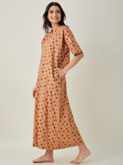 Women's Brown Rosewood Dreams Nightdress