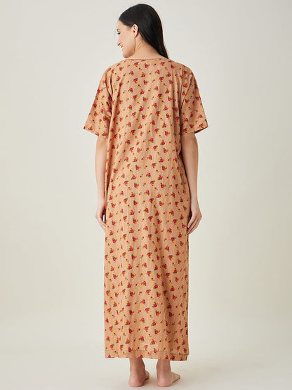 Women's Brown Rosewood Dreams Nightdress
