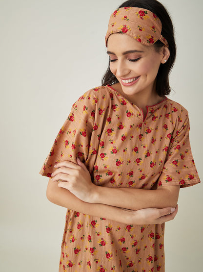 Women's Brown Rosewood Dreams Nightdress