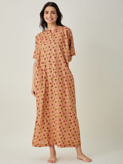 Women's Brown Rosewood Dreams Nightdress