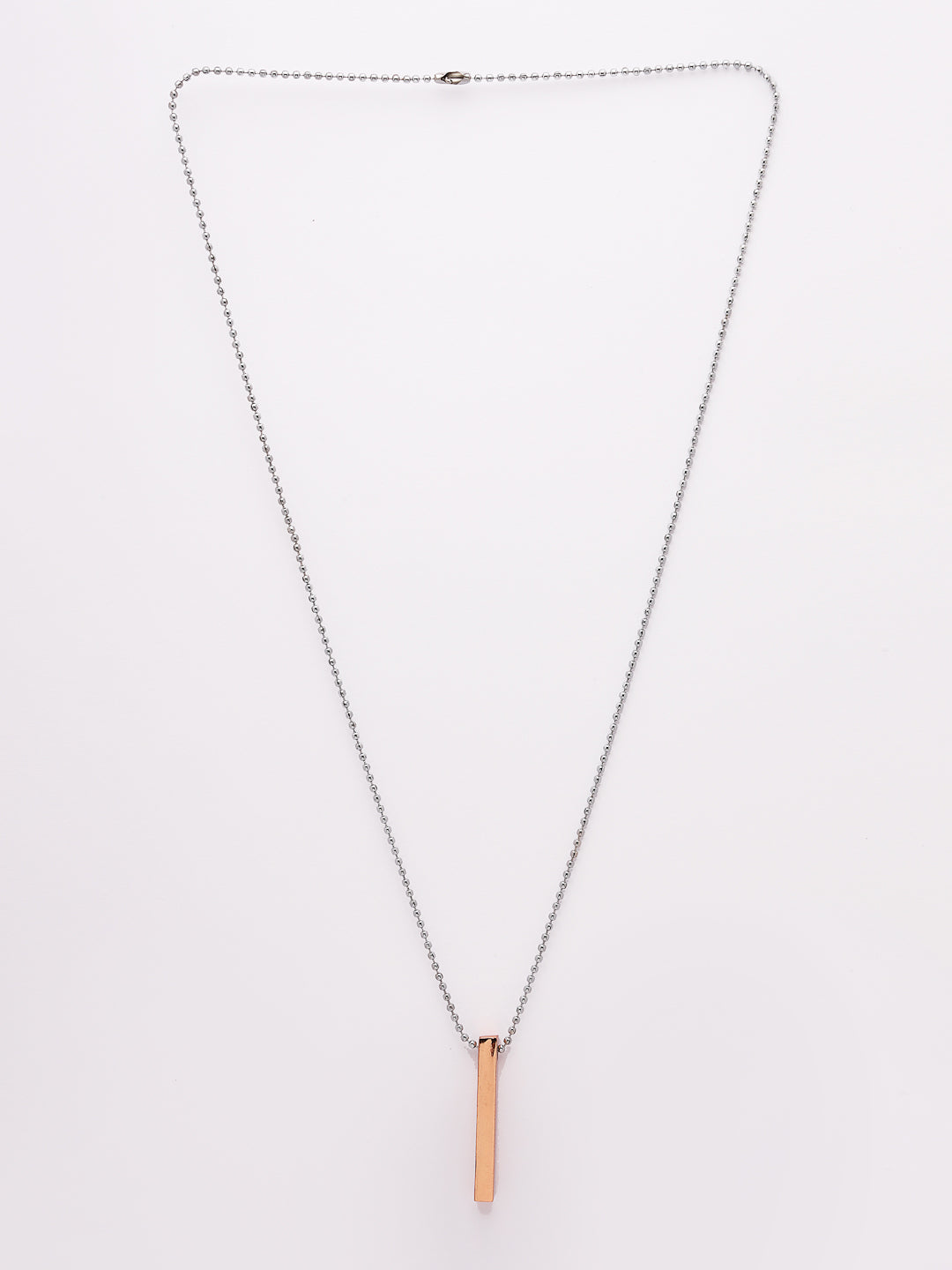 Men's copper plated geomatric pendent with chain