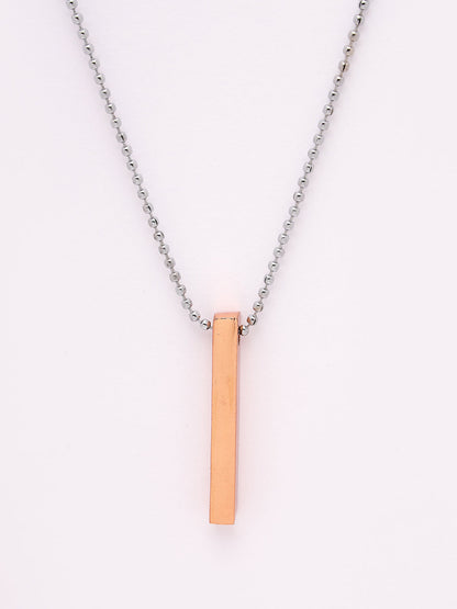 Men's copper plated geomatric pendent with chain