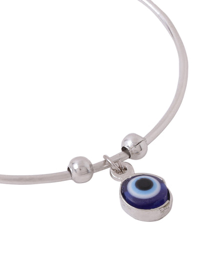 Silver-Plated Evil Eye Rakhi With Roli Chawal