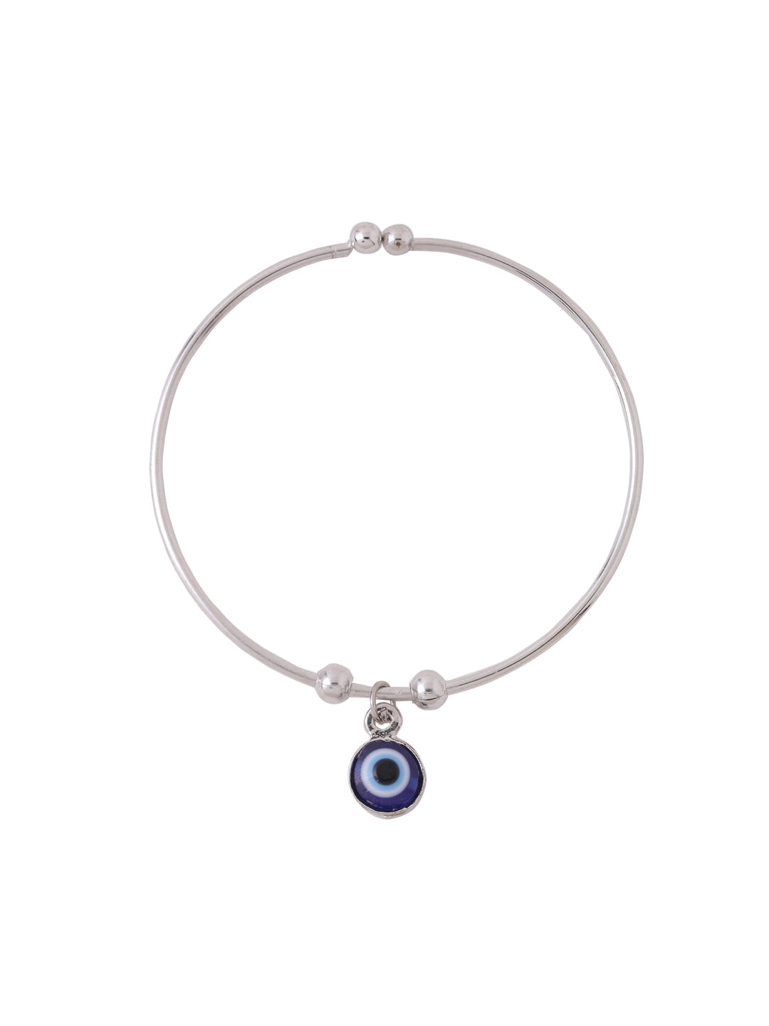 Silver-Plated Evil Eye Rakhi With Roli Chawal
